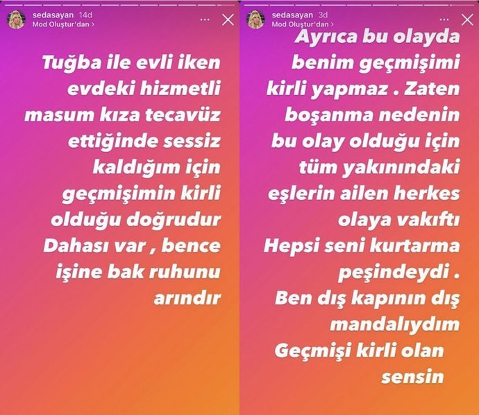 Seda Sayandan Mehmet Ali Erbile tecavüz suçlaması! Bu olaya nasıl bakıyorsunuz? Seda Sayanın bunca zaman sessiz kalması peki?