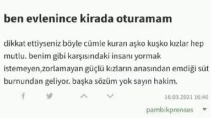 "Ben evlenince kirada oturmam" diyen biriyle evlenilir mi?