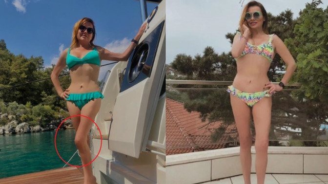 Deniz Seki'nin bikinili fotoğrafı sosyal medyayı ikiye böldü! Sizce bu fotoğraflarda photoshop var mı?