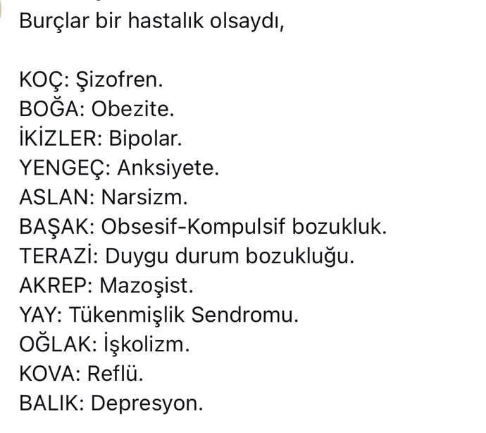 Burçlara göre siz hangi hastalık olurdunuz?
