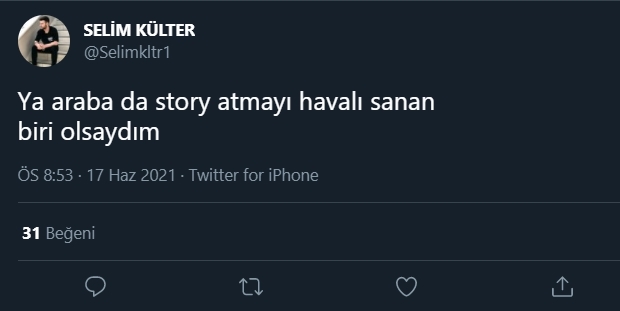 Araba sürerken story atar mısın?
