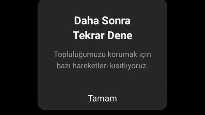 İnstagram beni kısıtladı ama neden?