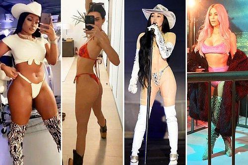 Ünlülerden bikini altına çizme giyme akımı başladı, trende uymak için böyle bir kombin yapar mısınız?