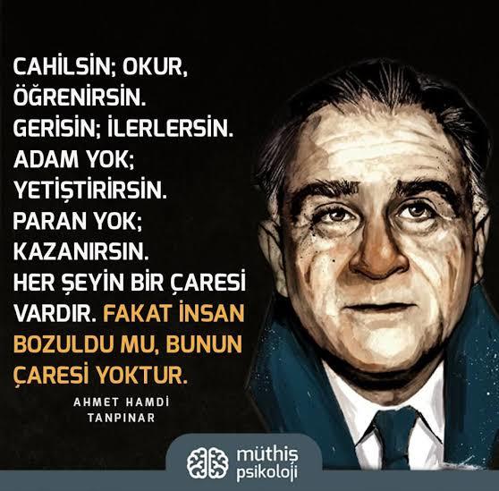 Bugün yazar, şair ve akademisyen Ahmet Hamdi Tanpınar'ın 120. doğum yıldönümü. Ona ait sözler ve şiirler paylaşalım mı?