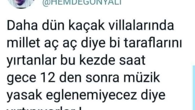 00.00 dan sonra müzik yasağına karşı çıkanlar için net düşüncem. Sizin düşğnceniz nedir?