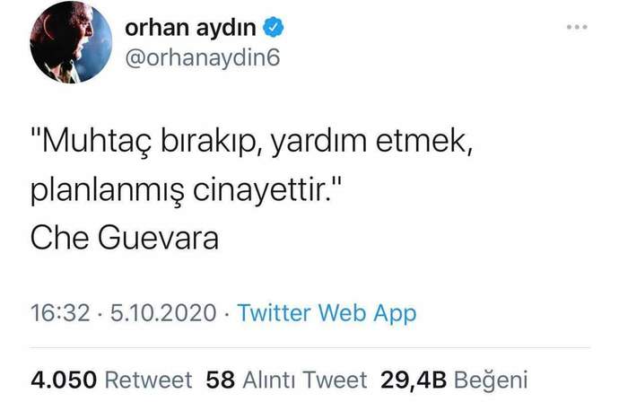 Che Guevaranın Muhtaç bırakıp , yardım etmek, planlanmış cinayettir sözü hakkında ne düşünüyorsunuz?