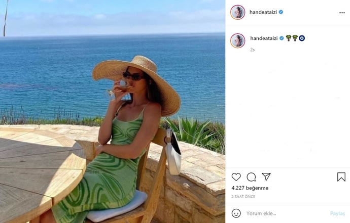 Hande Ataizi, Kendall Jennerin fotoğrafını kendisiymiş gibi paylaştı! Kendini komik duruma düşürmedi mi?