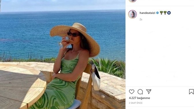 Hande Ataizi, Kendall Jenner'in fotoğrafını kendisiymiş gibi paylaştı! Kendini komik duruma düşürmedi mi?