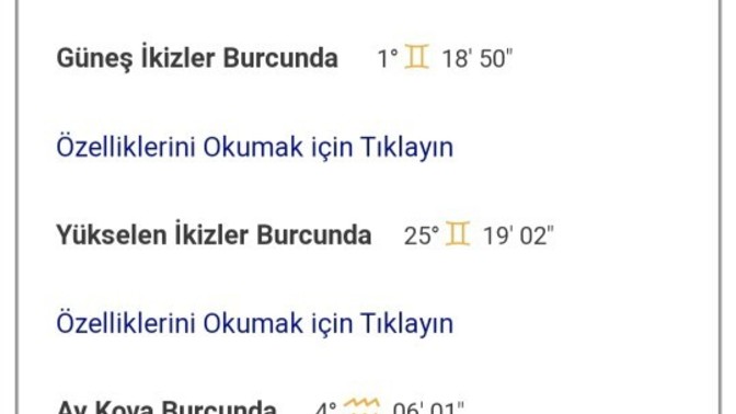 Doğum haritanızdan memnun musunuz?
