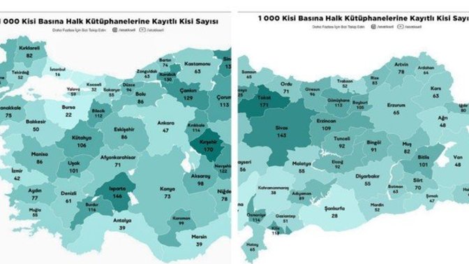 Halk kütüphanelerine kayıtlı kişi sayısı açıklandı. En yüksek kayıt Tokat'tan çıktı. Halk kütüphanesine üyeliğin var mı?