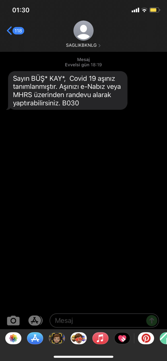 Pazartesi gününe randevum var korkuyorum