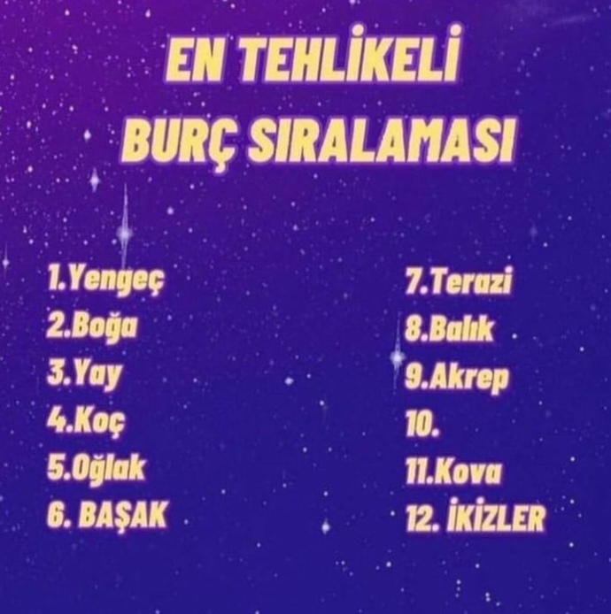 Sence en tehlikeli burç hangisi ve neden?