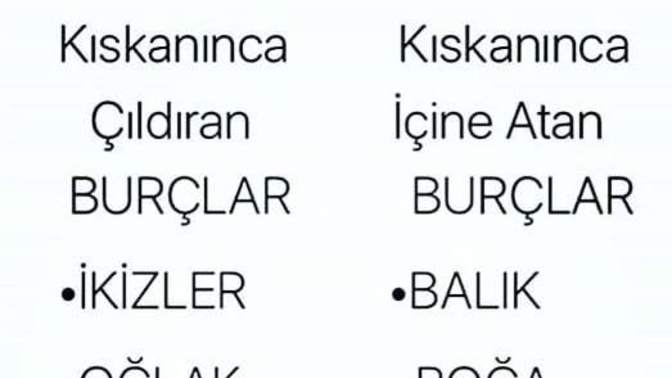 Burcuna göre kıskanınca çıldıran mısın yoksa içine atan mı 🌝?