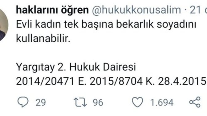 Evli kadın tek başına bekarlık soyadını kullanmalı mı?
