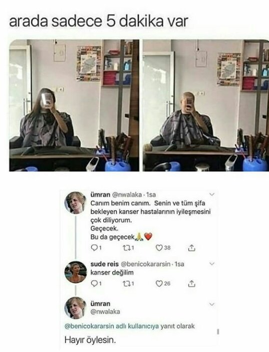 Kadınlar saçlarını kazıtamaz mı?