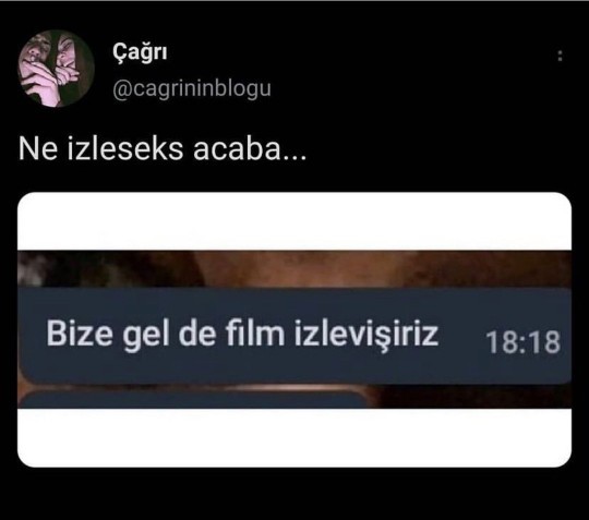 Flörtten gelen evde film izleme teklifine tepkiniz ne olurdu?