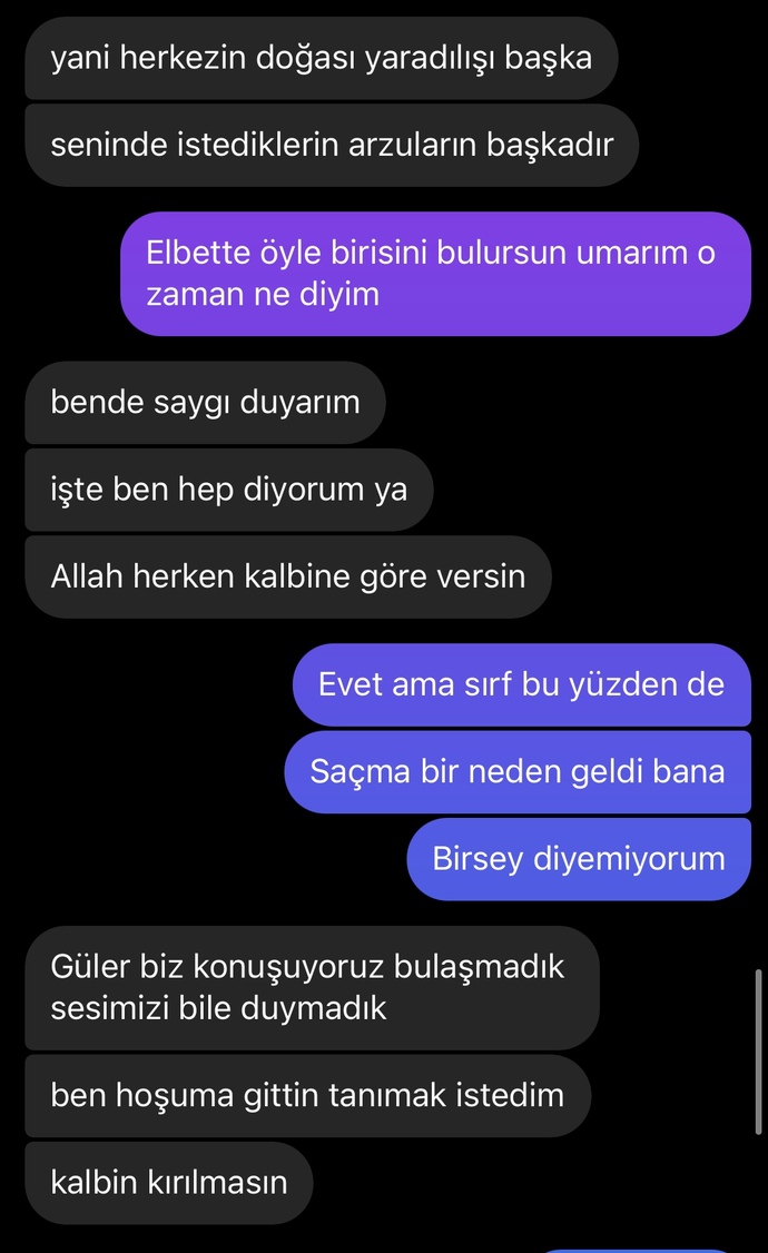 Flört ediyoruz kötü biri diyemem ama şimdi neden böyle birsey yaptı ki adamın amacı ne? ?