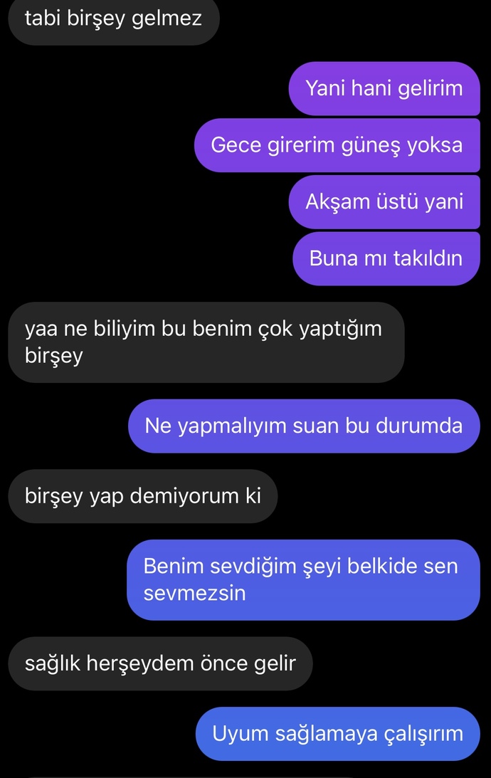 Flört ediyoruz kötü biri diyemem ama şimdi neden böyle birsey yaptı ki adamın amacı ne? ?