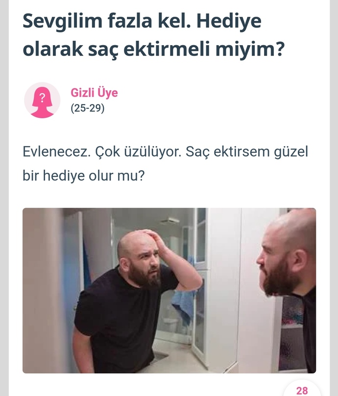 Evlenince bana hediye olarak Saç ektirecek hatunu nerde bulabilirim?