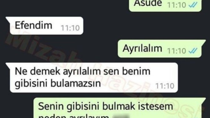 "Ayrılalım" mesajına ne cevap yazarsınız?