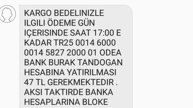 Bu mesajı atan dolandırıcı mı?