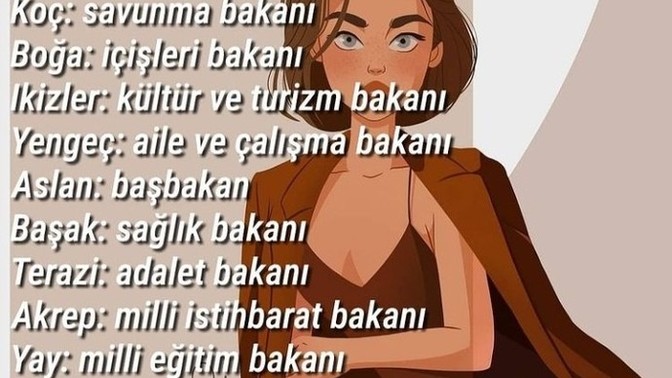 Burcunuza göre hangi bakansınız?
