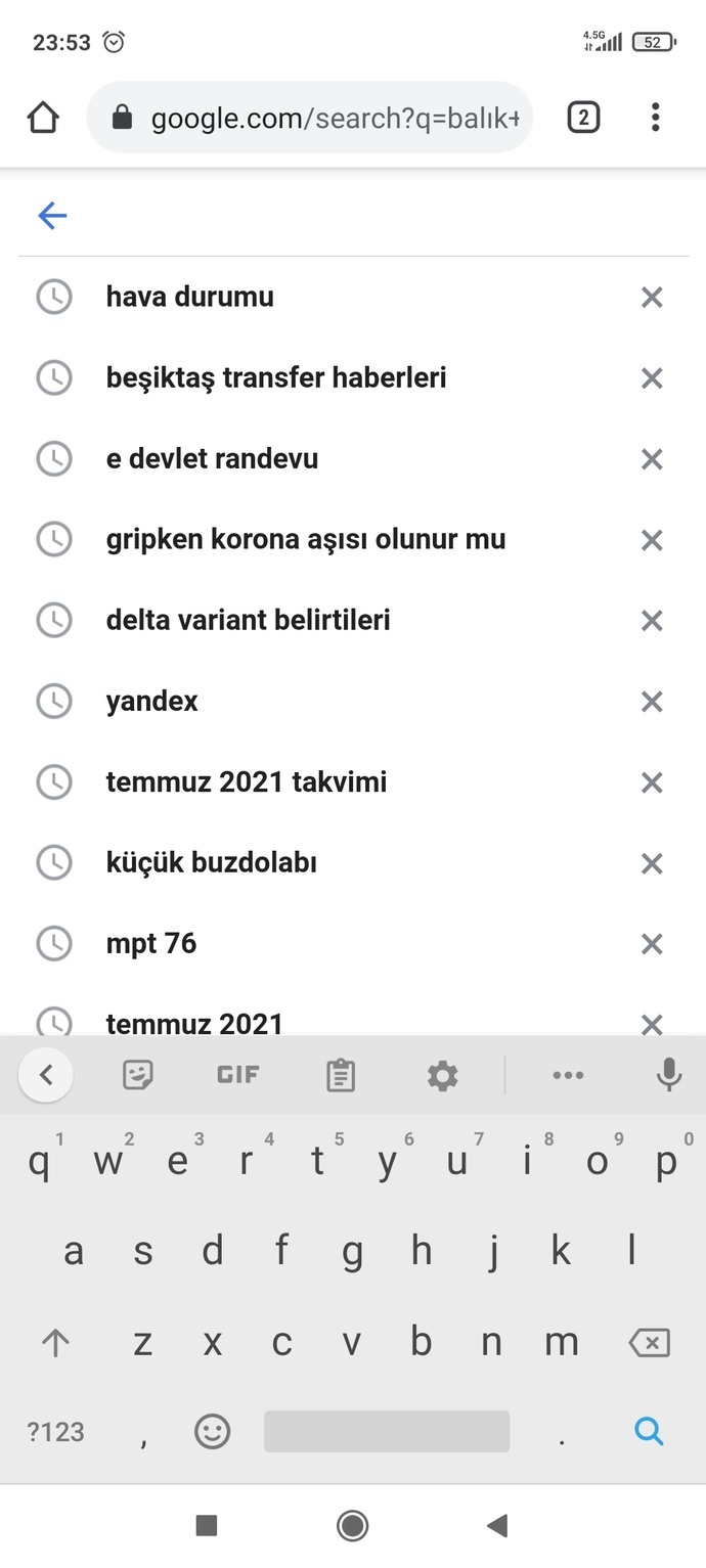 Googleda en son ne aradınız?