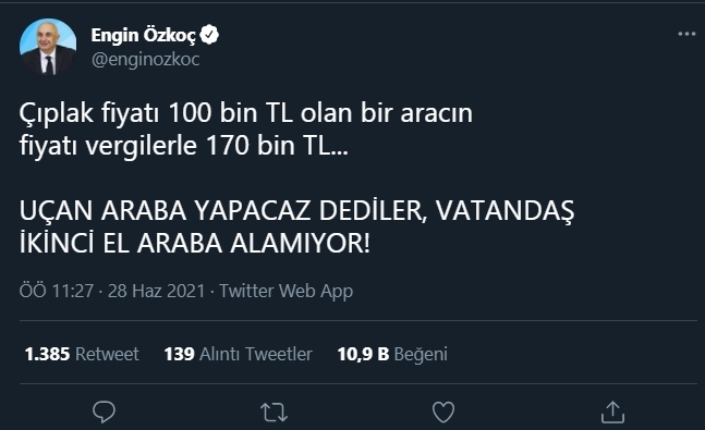 Bir araba parası kadar vergi ödemek size ne hissettiriyor?