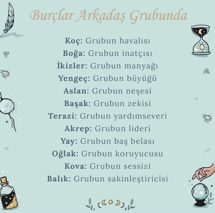 Burcuna göre arkadaş grubunun nesisin?