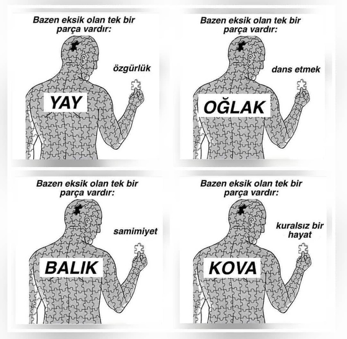 Burcunuza göre hangi parça eksik?