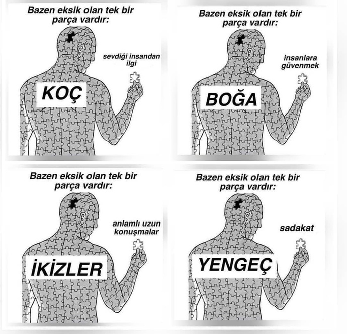 Burcunuza göre hangi parça eksik?