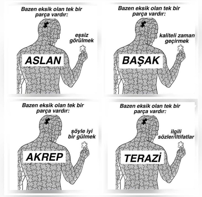 Burcunuza göre hangi parça eksik?
