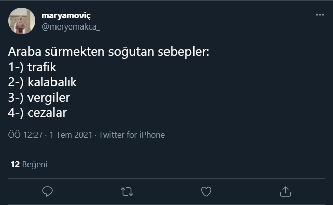 Araba sürmekten soğutan neler var?