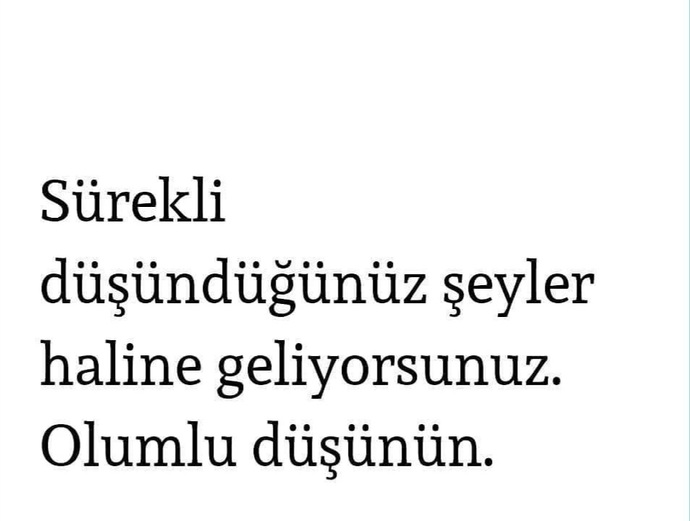 Hiç düşünceleriniz hayatiniz oldu mu?