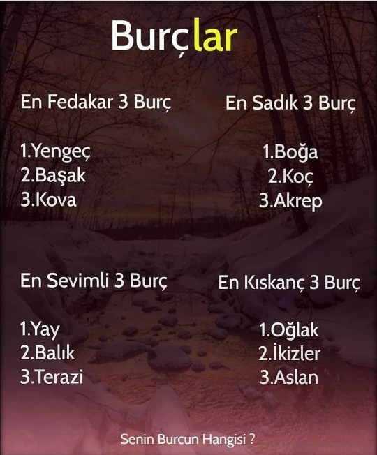 Acaba senin burcun hangisi?