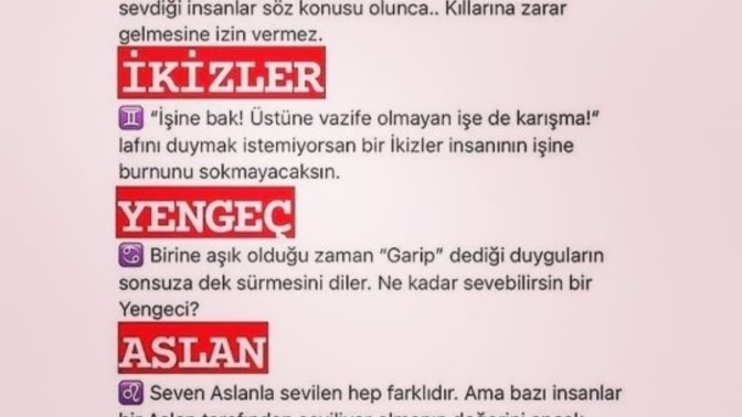 Acaba bugun senin burcun nasil?