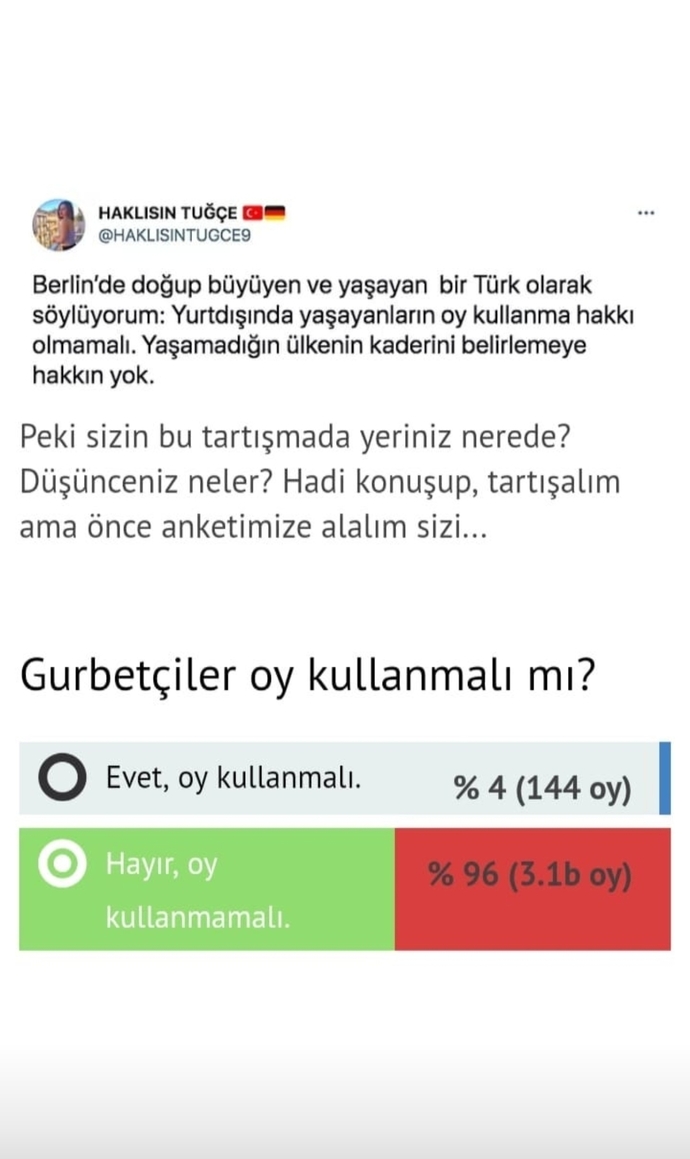 Gurbetçiler oy kullanmalı mı?