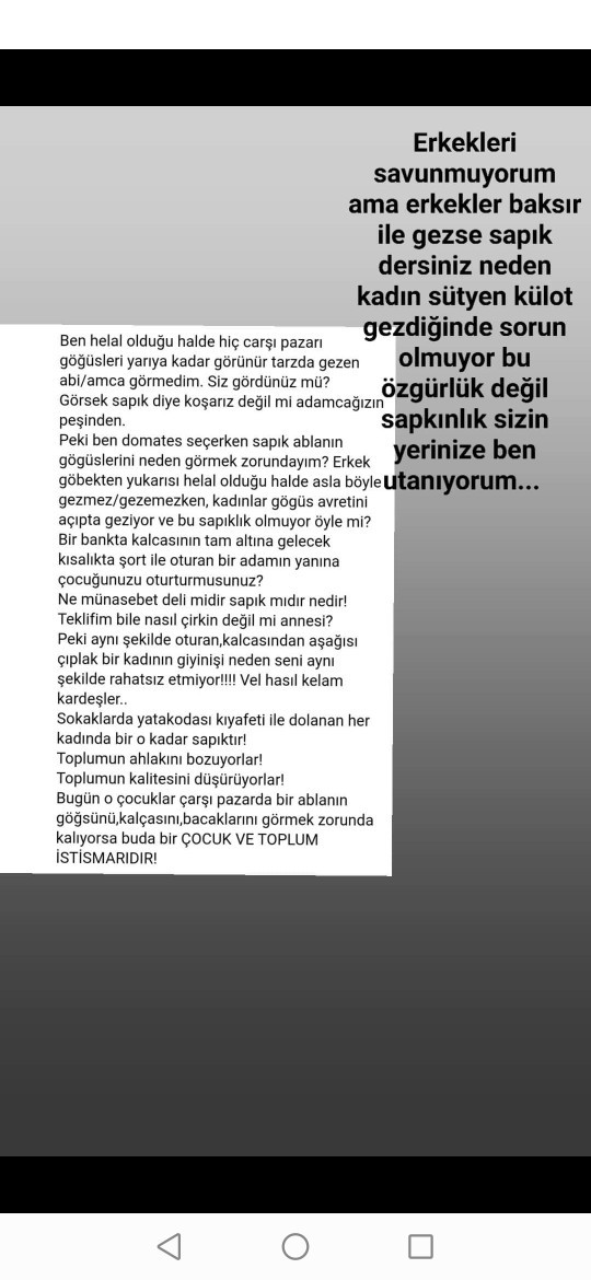 Açık giyinen kadın sapık mıdır sizce sütyen külot la dışarı da gezen?