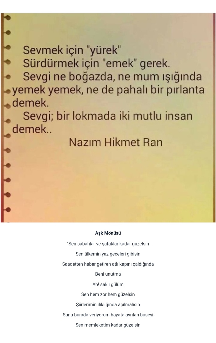 Şiir sever misiniz? En sevdiğiniz şiirden bişeyler yazar mısınız?