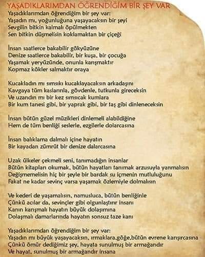 Şiir sever misiniz? En sevdiğiniz şiirden bişeyler yazar mısınız?