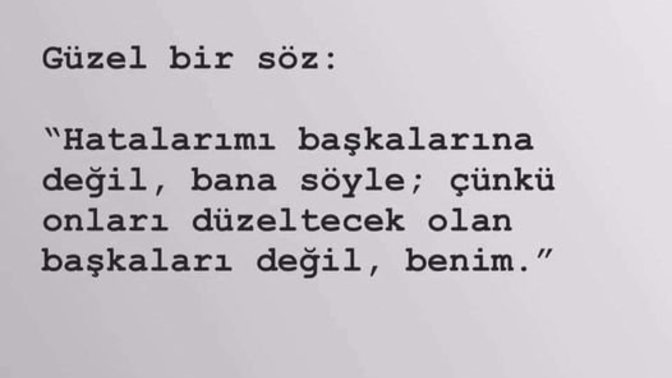 Bir başkasının hatasını başka biriyle paylaşır mısınız?