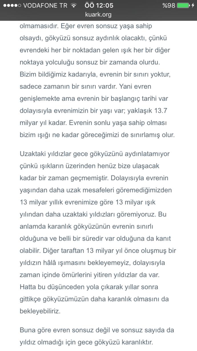 Gündüz gökyüzü neden mavidir, geceleri siyahtır?