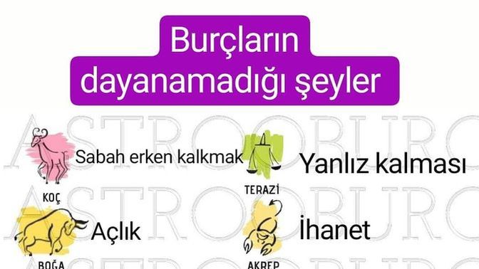 Burcunuzun dayanamadığı şeyler nelerdir?