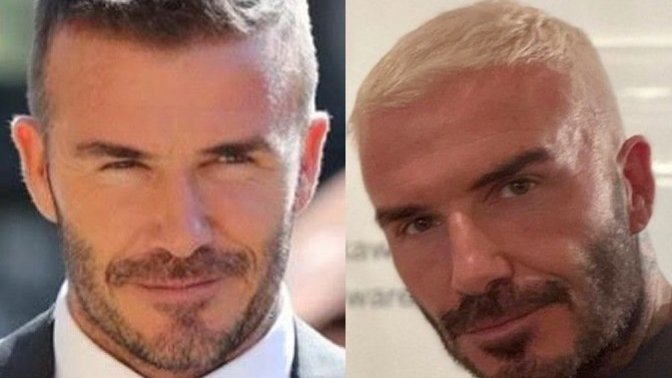 Sarı saçlarından sen suçlusun David Beckham! Sarışın halini nasıl buldunuz?