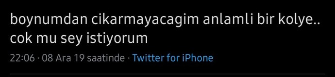 Hiç çıkarmadığınız kolyeniz var mı?