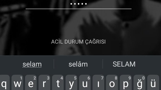 Telefon şifresinde öngörücü yazı olur mu?