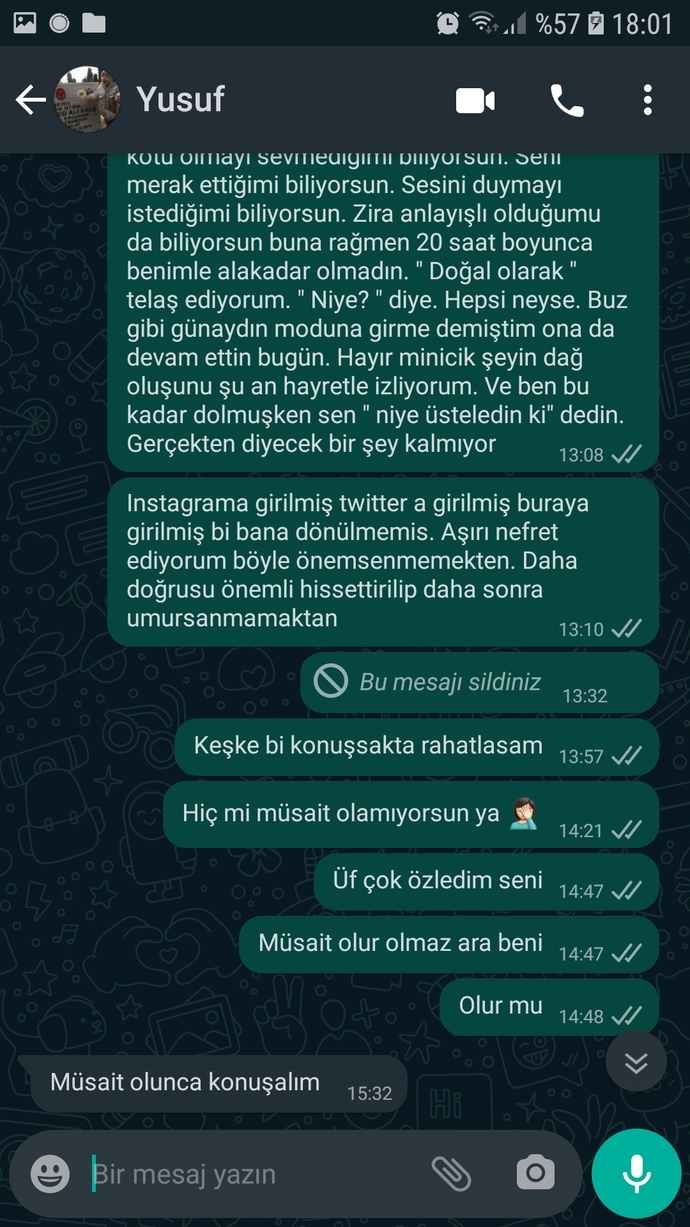 Sizce sorun bende mi onda mı?