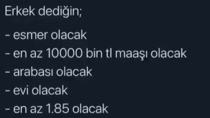 Karşı cinse kriter listesi yapan insanlar hakkında ne düşünüyorsunuz?