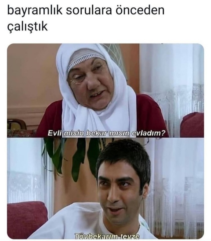 Hayirli bayramlar, güzel mi bayramlar?