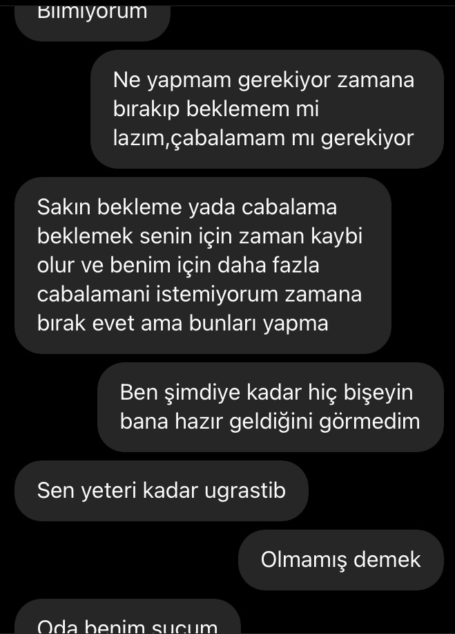 Benle böyle konuşan biri için daha ne yapabilirim sizce yoksa bi şey olmaz mı artık?